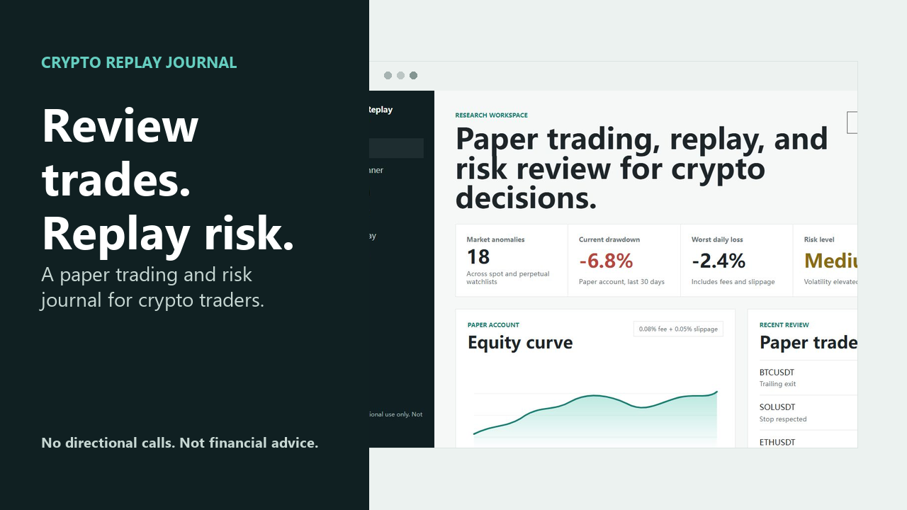 Crypto Replay Journal demo video thumbnail